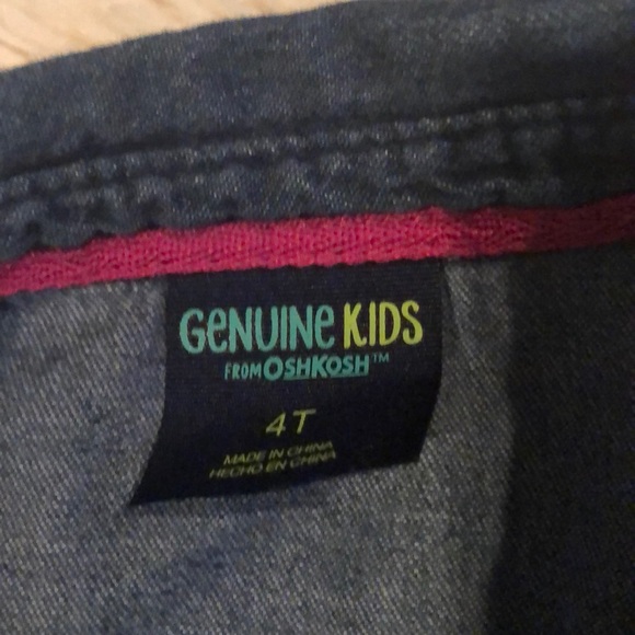 Genuine Kids Jean shirt with gold buttons 4T - Picture 3 of 4